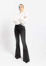 Jeans Gisele flare nero Vicolo