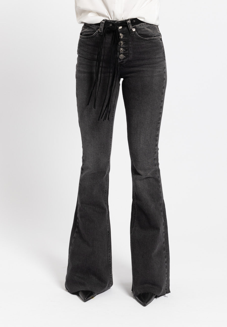 Jeans Gisele flare nero Vicolo