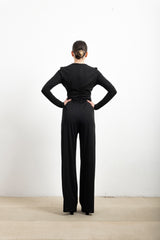 Tuta Lunga Donna Imperial Y583MJZ – Jumpsuit Elegante con Scollo a V e Cut-Out con Fibbia