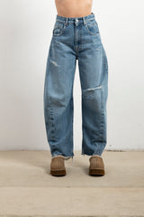 Jeans Balloon Donna Haveone Barbara – Jeans a Gamba Arrotondata a Vita Alta