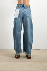 Jeans Balloon Donna Haveone Barbara – Jeans a Gamba Arrotondata a Vita Alta