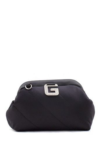 Pochette in raso nero Gaelle Paris