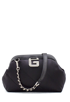 Pochette in raso nero Gaelle Paris