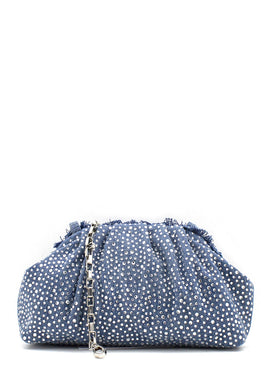 Pochette in jeans con strass Mia Bag