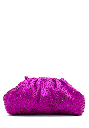 Pochette raso fucsia con strass Mia Bag