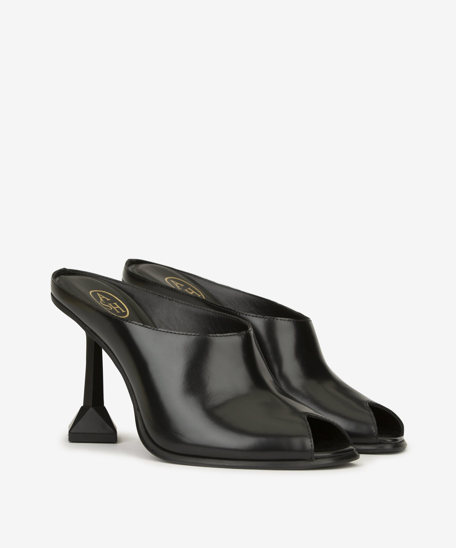 Sandalo sabot con tacco alto nero Dance Ash