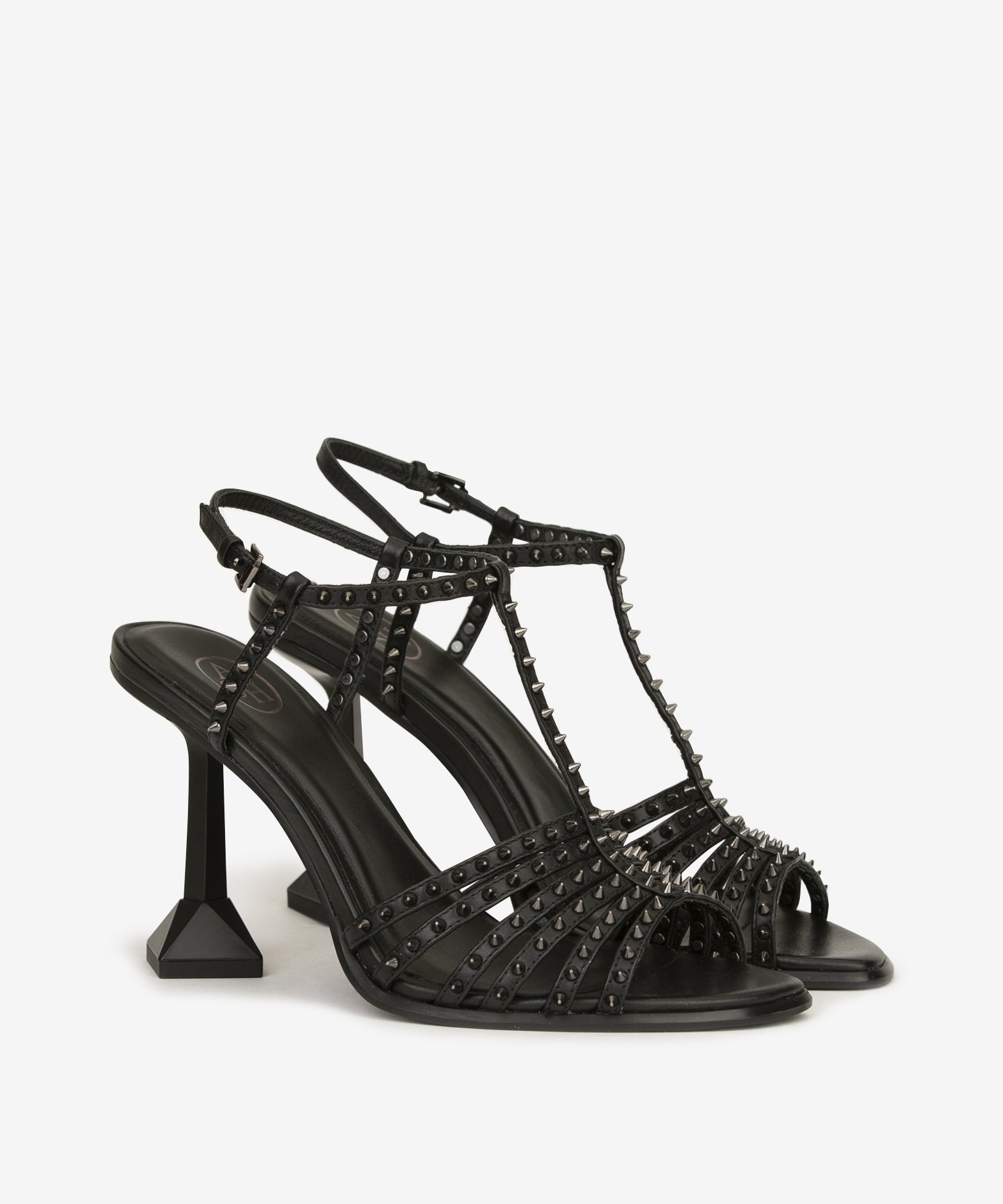 Sandalo con tacco alto nero Desire Ash