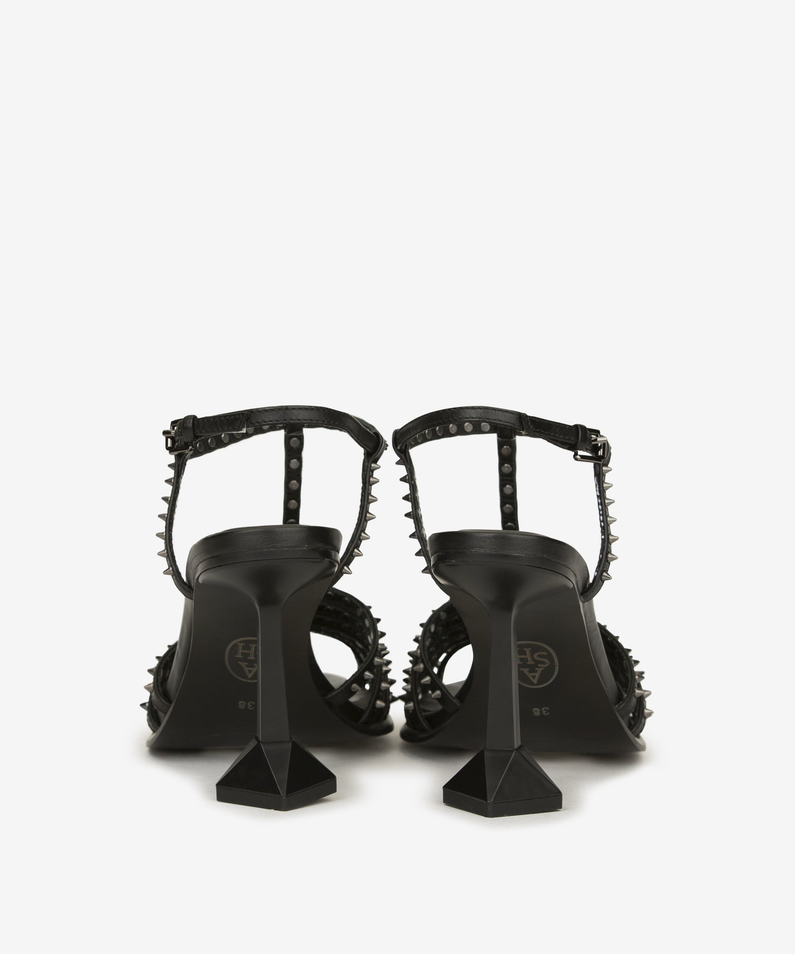 Sandalo con tacco alto nero Desire Ash