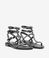 Sandali Ash Play Black: L'Icona Rock-Chic in Pelle Nera e Borchie Silver