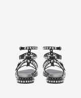 Sandali Ash Play Black: L'Icona Rock-Chic in Pelle Nera e Borchie Silver