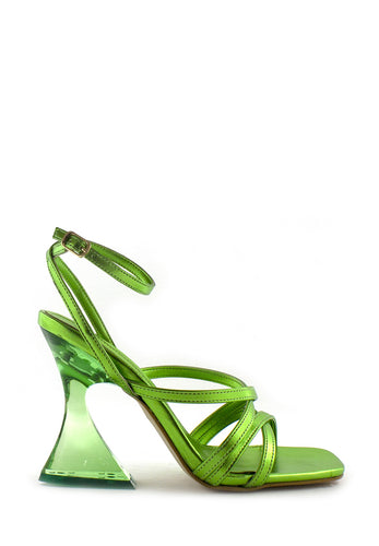 Sandalo alto laminato verde Takiris Mallas