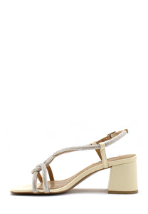 aaaaaSandalo avorio con strass BIBI LOU
