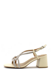aaaaaSandalo avorio con strass BIBI LOU