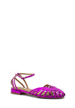 Carica l&#39;immagine nel visualizzatore di Gallery, Ballerina fucsia laminato con gabbia BIBI LOU