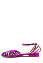 Carica l&#39;immagine nel visualizzatore di Gallery, Ballerina fucsia laminato con gabbia BIBI LOU
