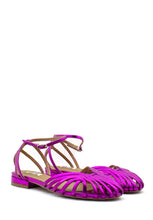 Carica l&#39;immagine nel visualizzatore di Gallery, Ballerina fucsia laminato con gabbia BIBI LOU