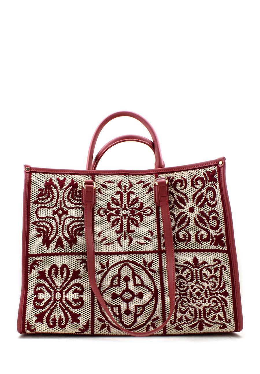 Shopper Lisbona in tessuto rosso minerale My Best Bag