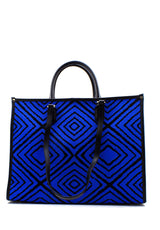 Shopper Safari in tessuto blu My Best Bag