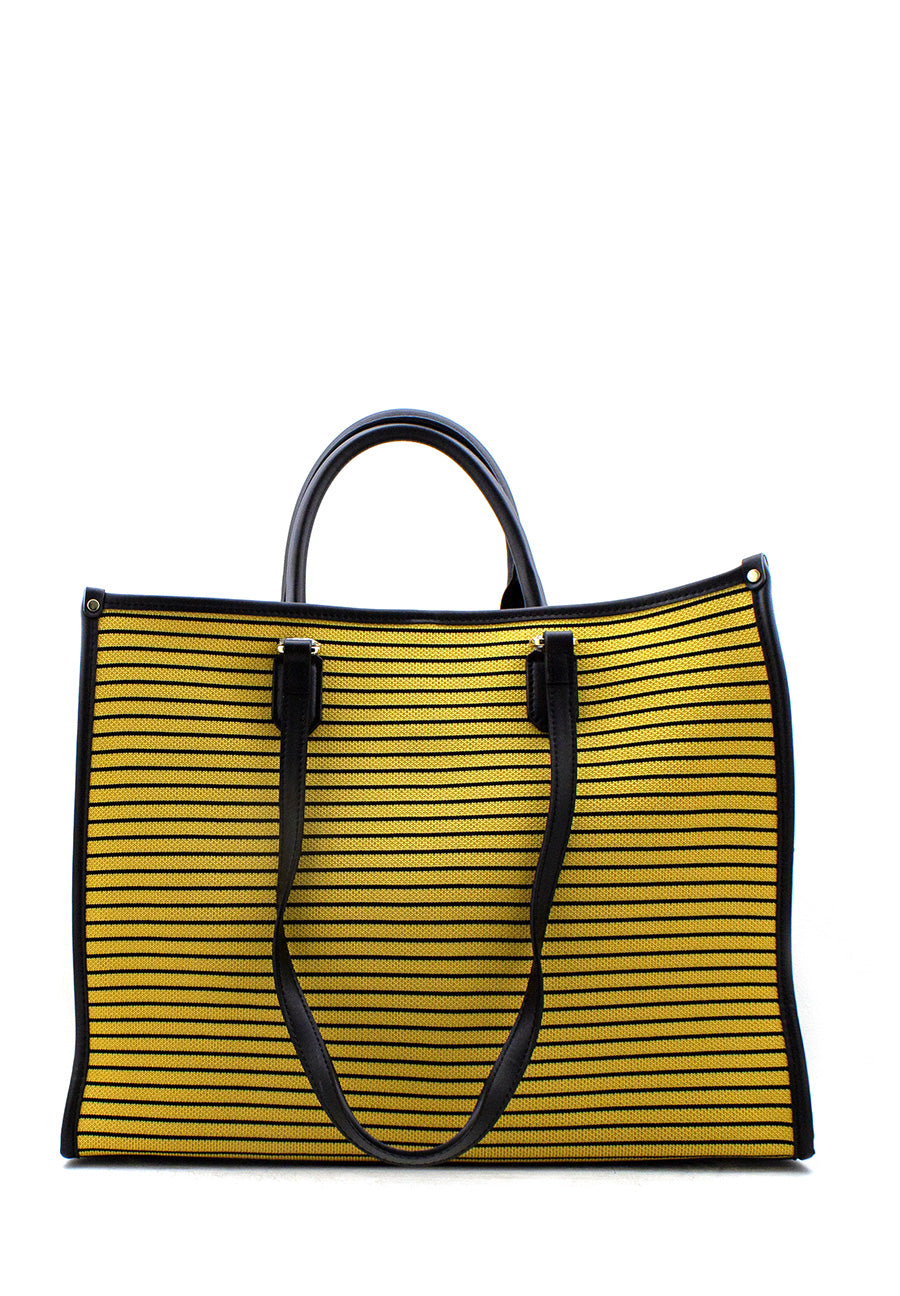 Shopper Safari in tessuto giallo My Best Bag