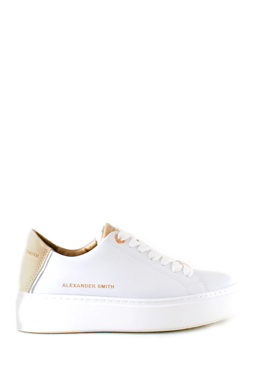 Sneaker bianca con retro beige Alexander Smith