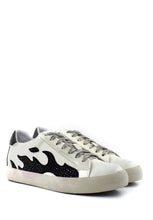 Carica l&#39;immagine nel visualizzatore di Gallery, Sneaker Gamin bianca fiamma nera BIBI LOU