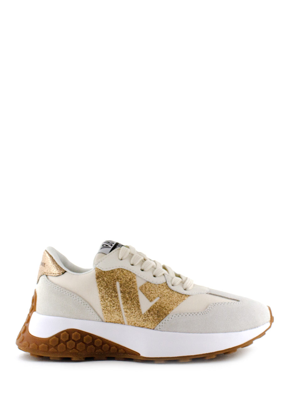 Sneaker Nataly avorio e oro Emanuelle Vee