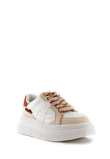 Sneaker Idea bianca beige e ruggine Ash