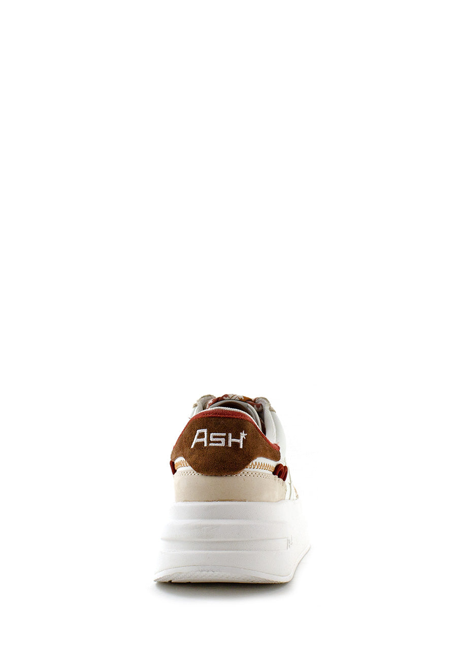 Sneaker Idea bianca beige e ruggine Ash