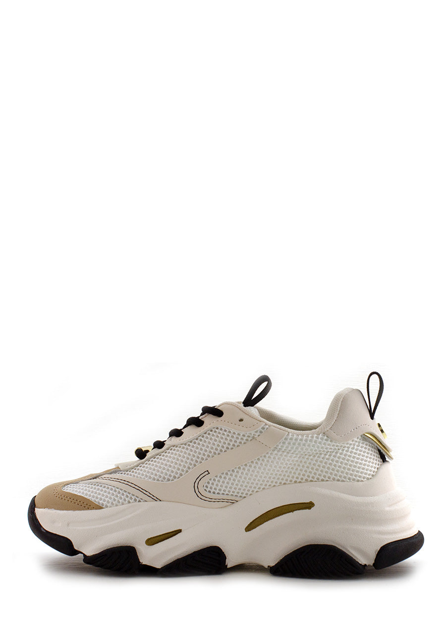 Sneaker Possession bianca beige oro Steve Madden