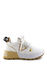 Sneaker alta Bea bianca e oro Emanuelle Vee
