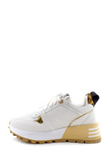 Sneaker alta Bea bianca e oro Emanuelle Vee