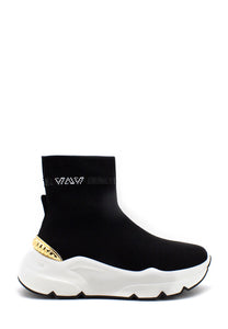 aaaaaSneaker calzino Zoe lurex nero Emanuelle Vee