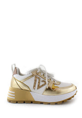 Sneaker alta Bea oro laminato Emanuelle Vee