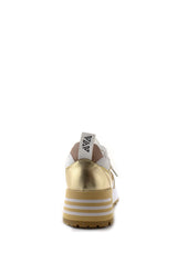Sneaker alta Bea oro laminato Emanuelle Vee