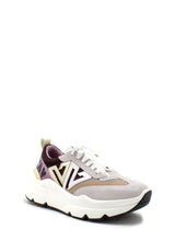 Sneaker Zoe tortora e prugna Emanuelle Vee