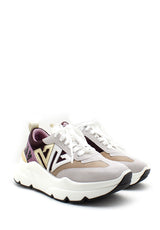 Sneaker Zoe tortora e prugna Emanuelle Vee