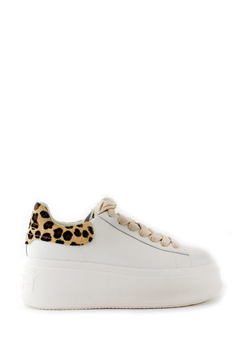 Sneaker Moby bianca inserto in stampa Ash