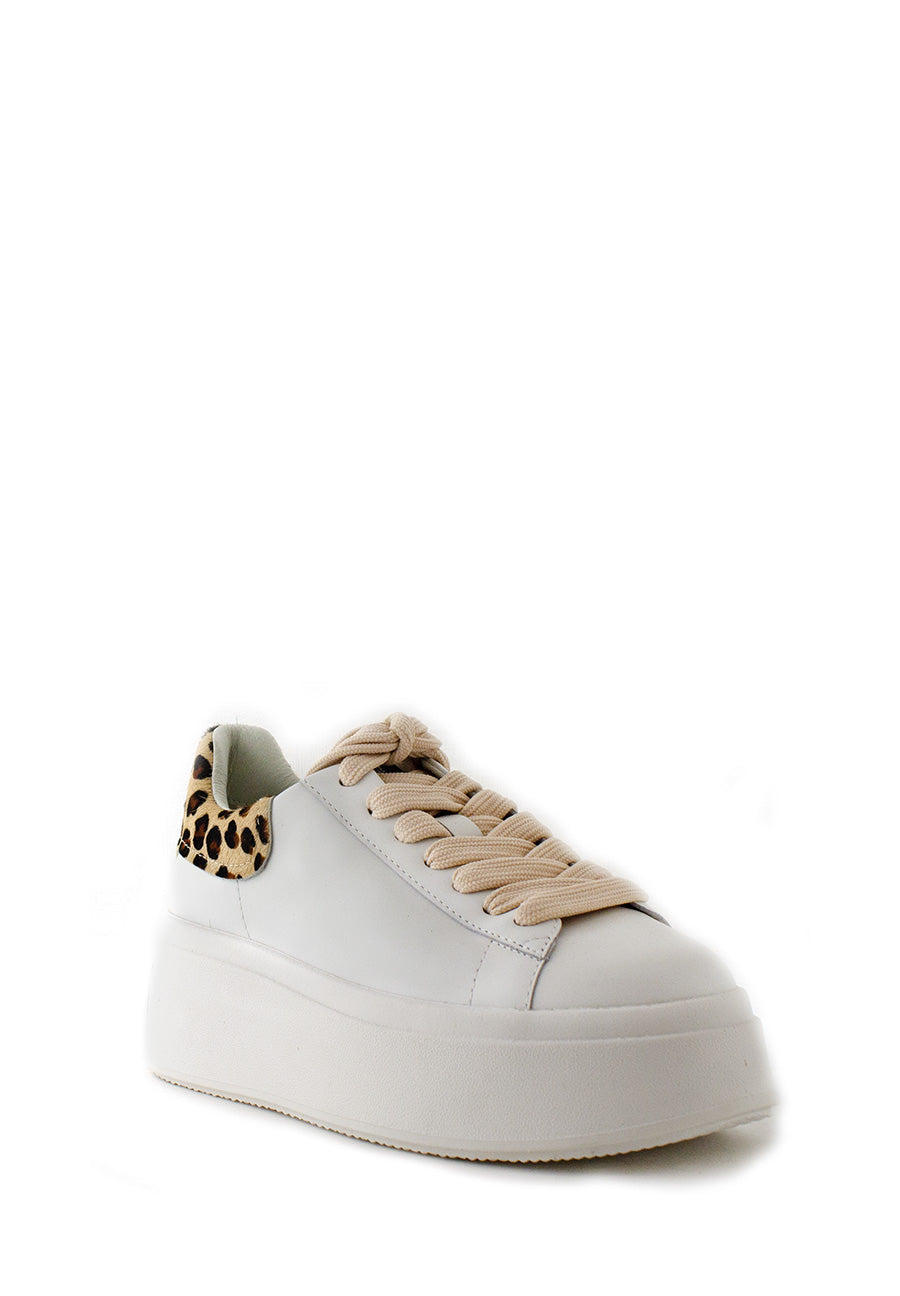 Sneaker Moby bianca inserto in stampa Ash
