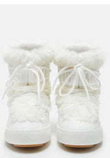 Moon Boot LTrack Tube Faux Fur bianco Moon Boot