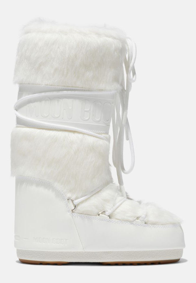 Moot Boot Icon Faux Fur Bianco Moon Boot