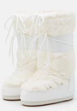 Moot Boot Icon Faux Fur Bianco Moon Boot