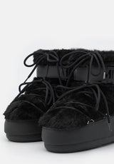 Moot Boot Low Icon Faux Fur Nero Moon Boot