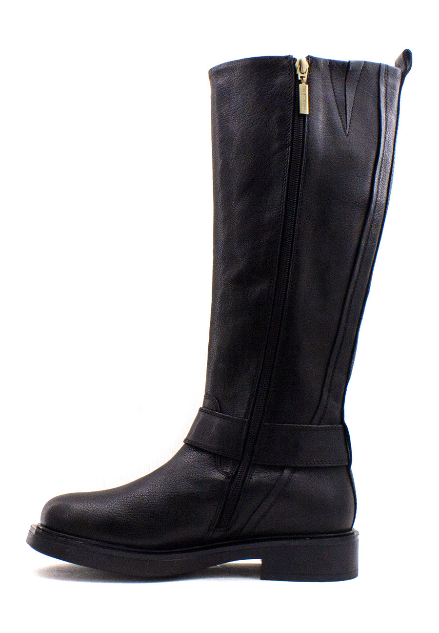 Stivale nero con accessorio oro Emanuelle Vee