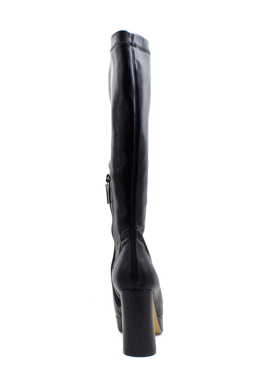 Stivale alto nero gambale stretch Emanuelle Vee