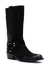 Stivale Texas camoscio nero Gisel Moire