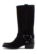 Stivale Texas camoscio nero Gisel Moire