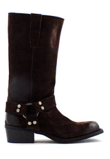 Stivale Texas camoscio testa di moro Gisel Moire
