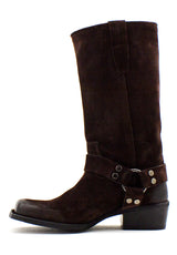 Stivale Texas camoscio testa di moro Gisel Moire