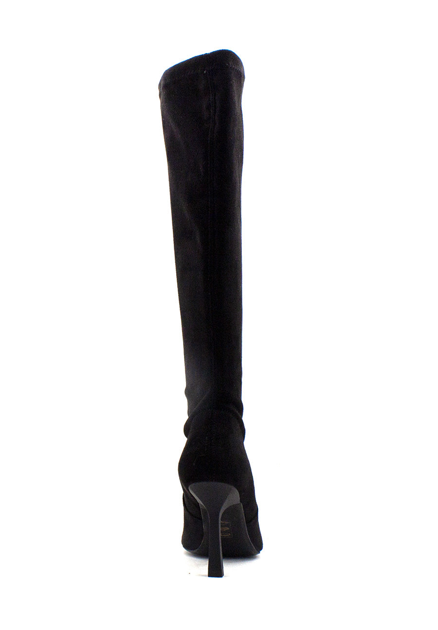 Stivale nero stretch con tacco alto Valini Roma