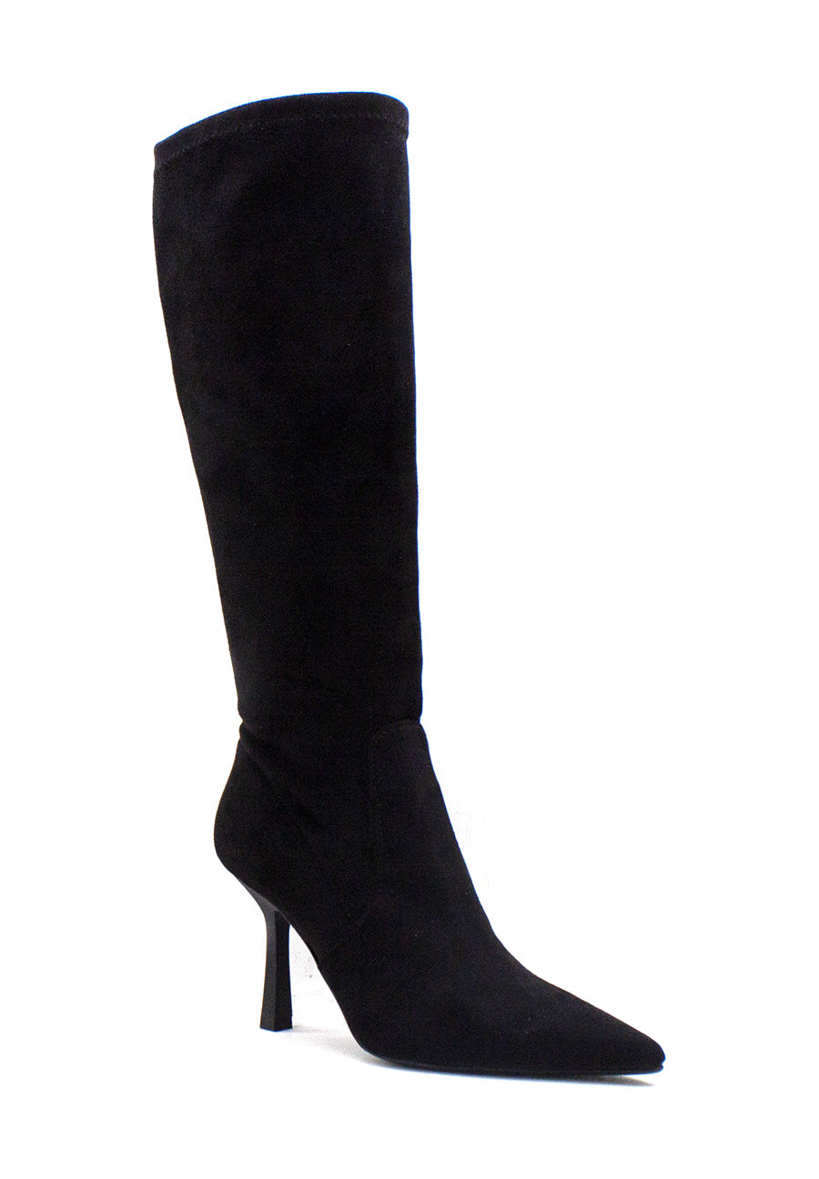 Stivale nero stretch con tacco alto Valini Roma